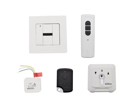 Commande moteur Radio ou filaire poussoir et récepteurs